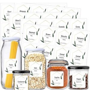 Kitchen Labels Minimalist Spice Jar Labels Seasoning Storage Labels